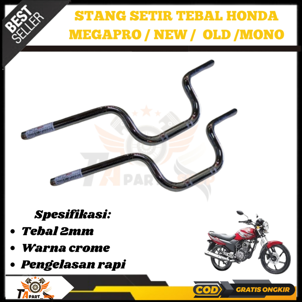Stang Seter Motor Honda Mega pro/new/old/mono