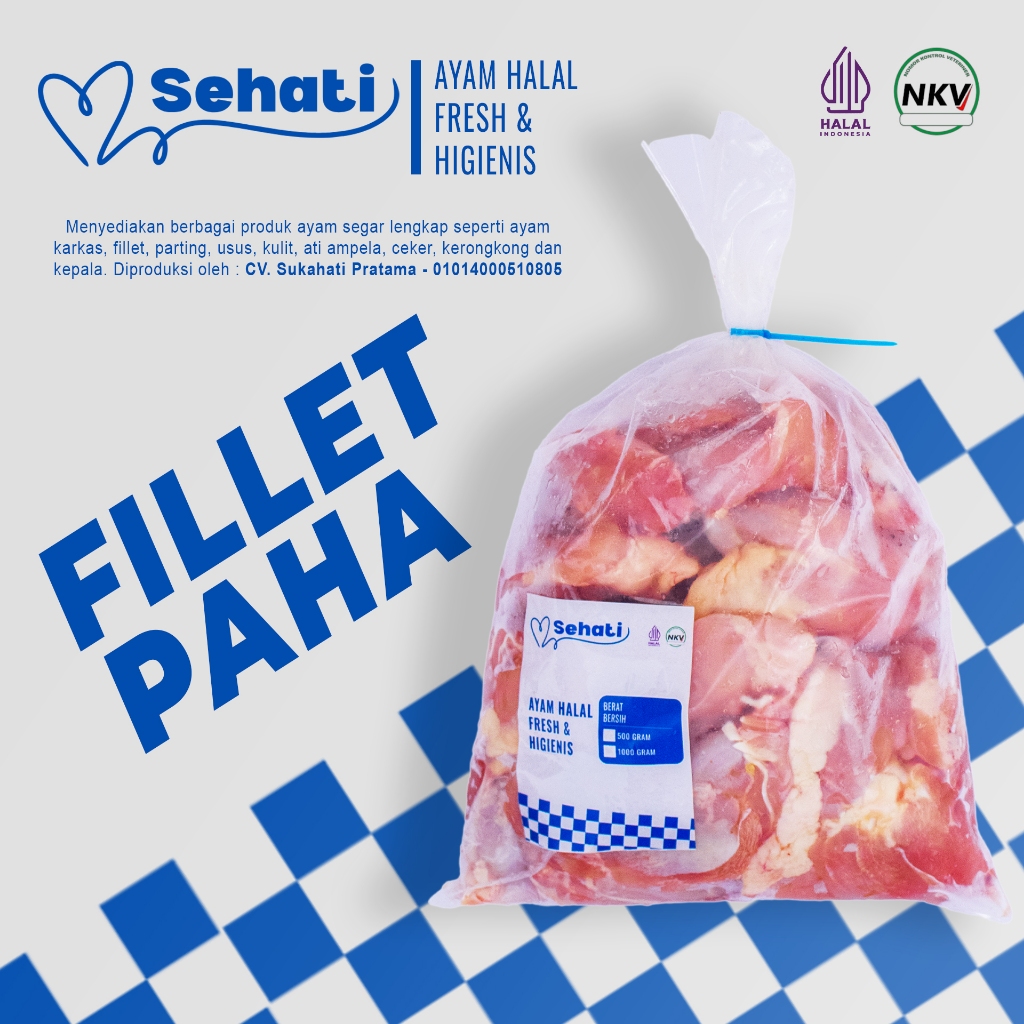 

Fillet Boneless Paha Ayam Chicken Thigh 100% Halal Higienis Certified Premium Quality