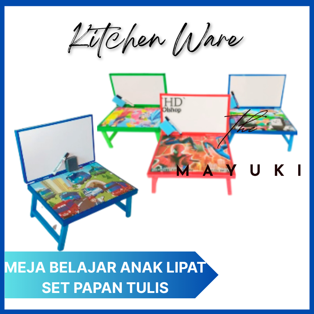

Meja Belajar Lipat Anak Meja Belajar Anak Karakter Set Papan Tulis Lipat