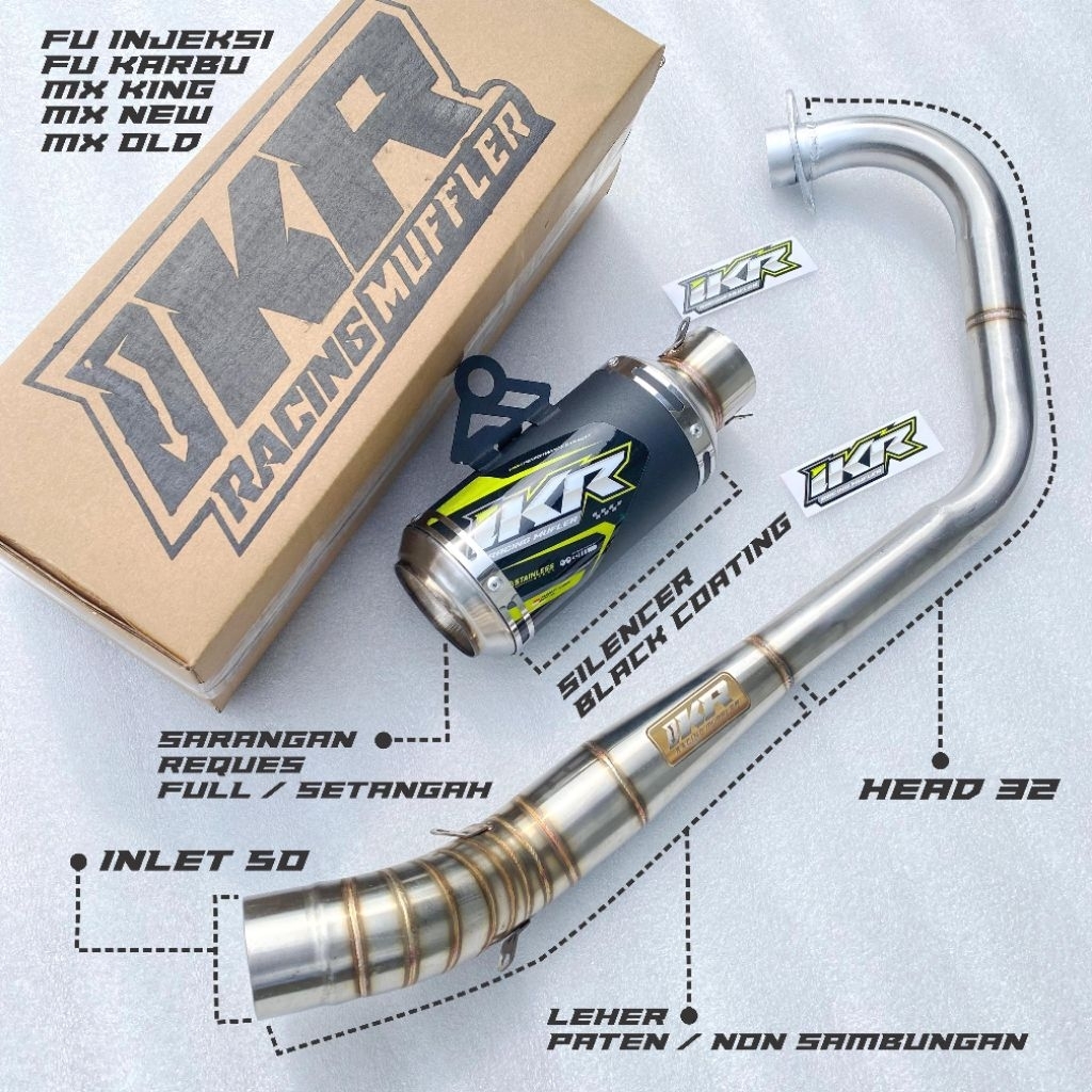 Knalpot Kompetisi Mx King FFA 150-200CC Fu MX Old New IKR RACING MUFFLER