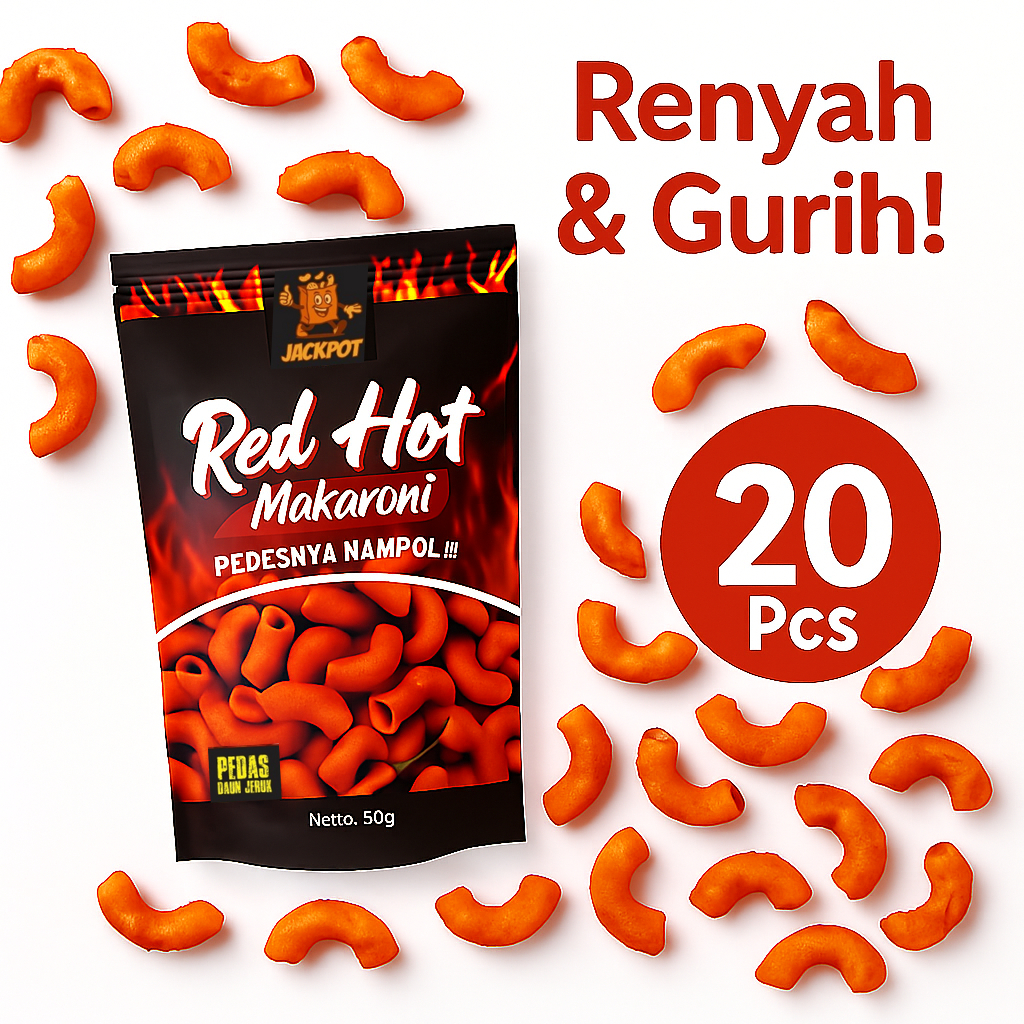 

BUNDLING JACKPOT Snack Makaroni Pedas Best Seller Camilan Murah Isi 20