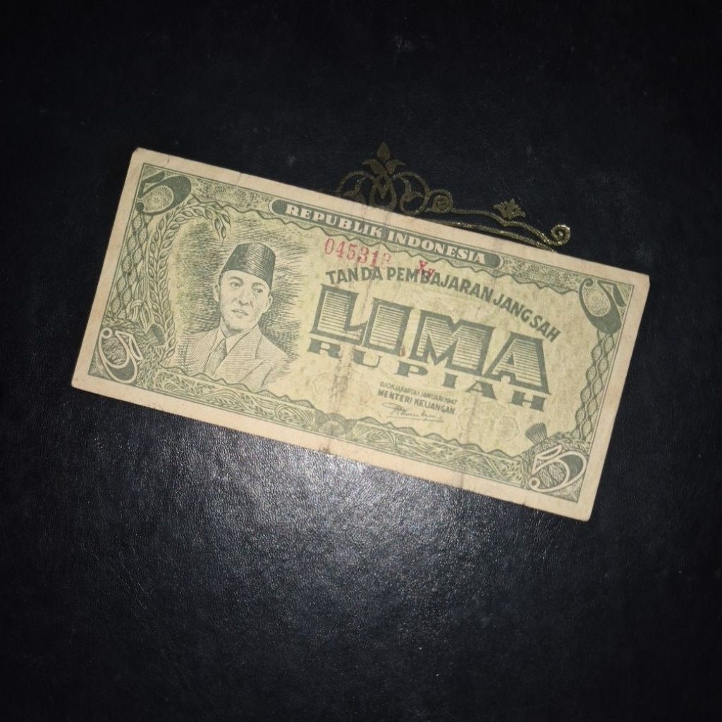Uang Kuno 5 Rupiah Seri ORI Tahun 1947