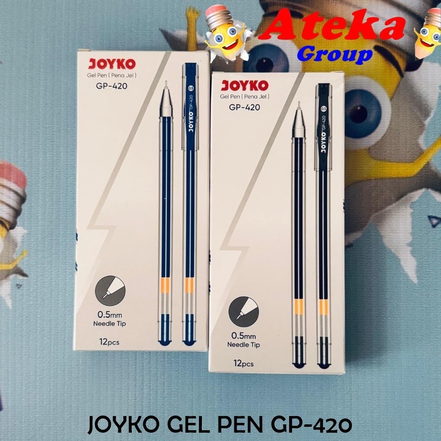 

[BOX/12PCS] JOYKO GEL PEN GP-420 HITAM BIRU