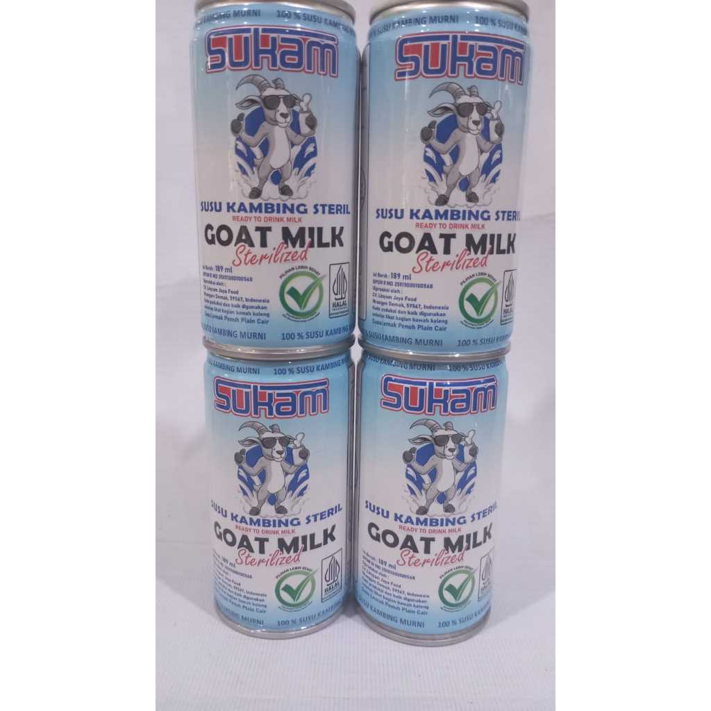 

i Sukam Goat Milk Susu Kambing Steril siap minum 100℅ susu murni tanpa campuran gula atau pemanis buatan paket 20 kaleng