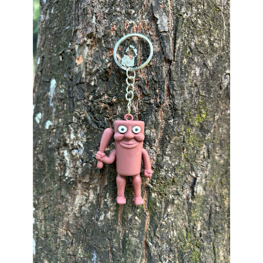 Gantungan kunci lucu unik labubu, tungtungsahur, dino kuning bahan karet terbaik grosir dan satuan