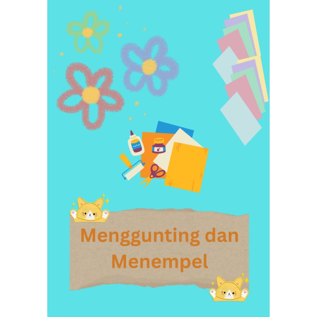 

lembar menggunting dan menempel anak tk/11hal/uk.a5/print warna