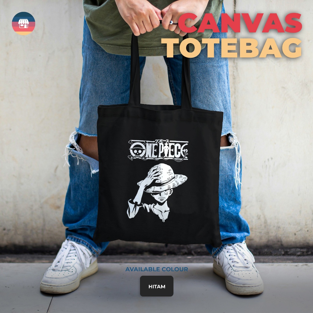 TOTEBAG KANVAS ANIME ONE PIECE LUFFY  (RESLETING)