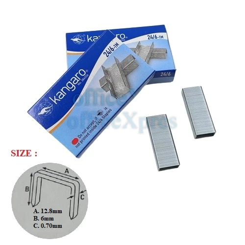 

A49 ADENSURADEN Isi Stapler Besar / Staples No 3 isi 24/6 Kangaro PER 2 BOXES