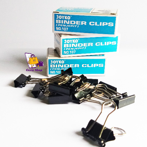 

Binder Clip / Klip Kertas / Penjepit Kertas Joyko No.107 [1Pak isi 12 Pcs]