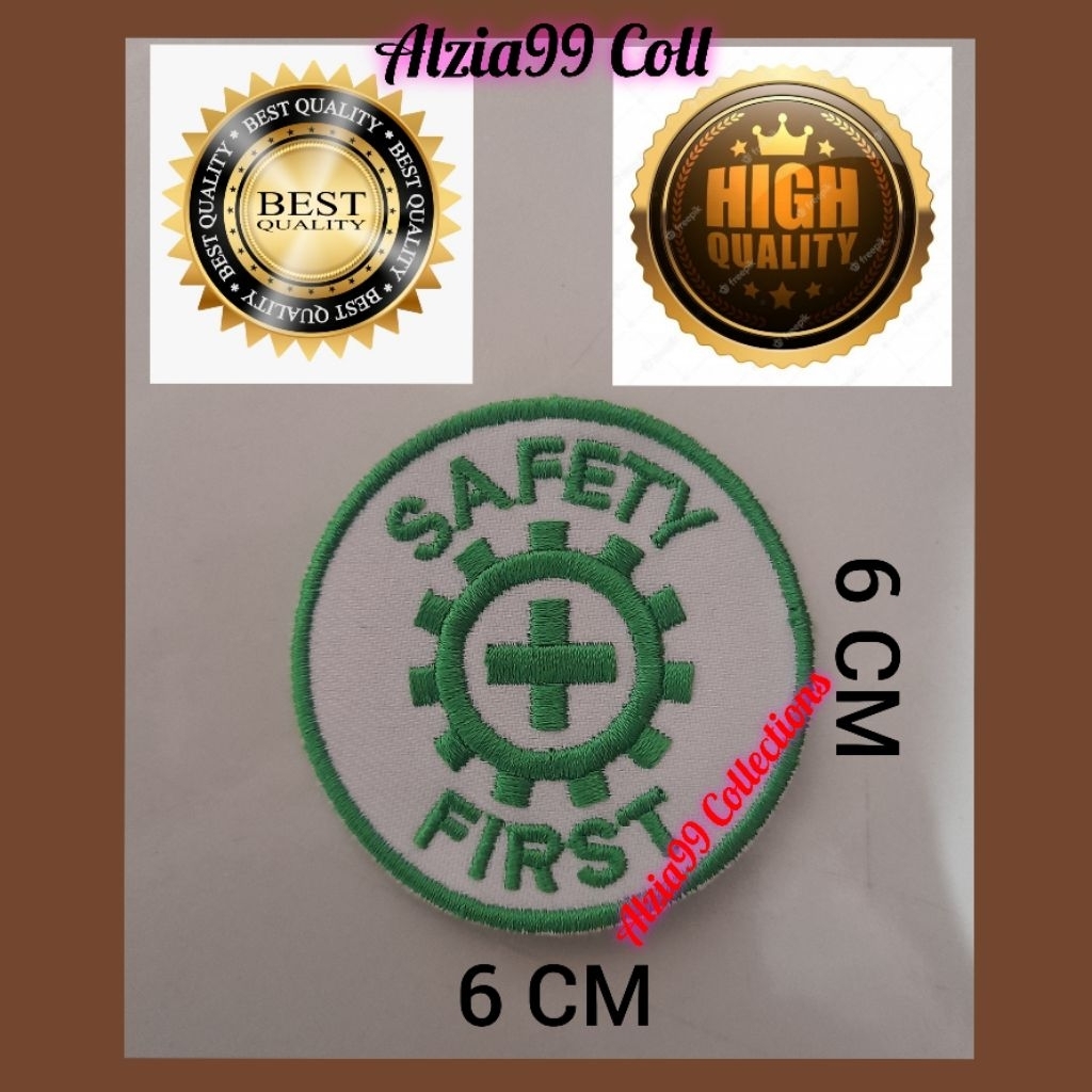 Emblem Bordir Logo SAFETY BULAT