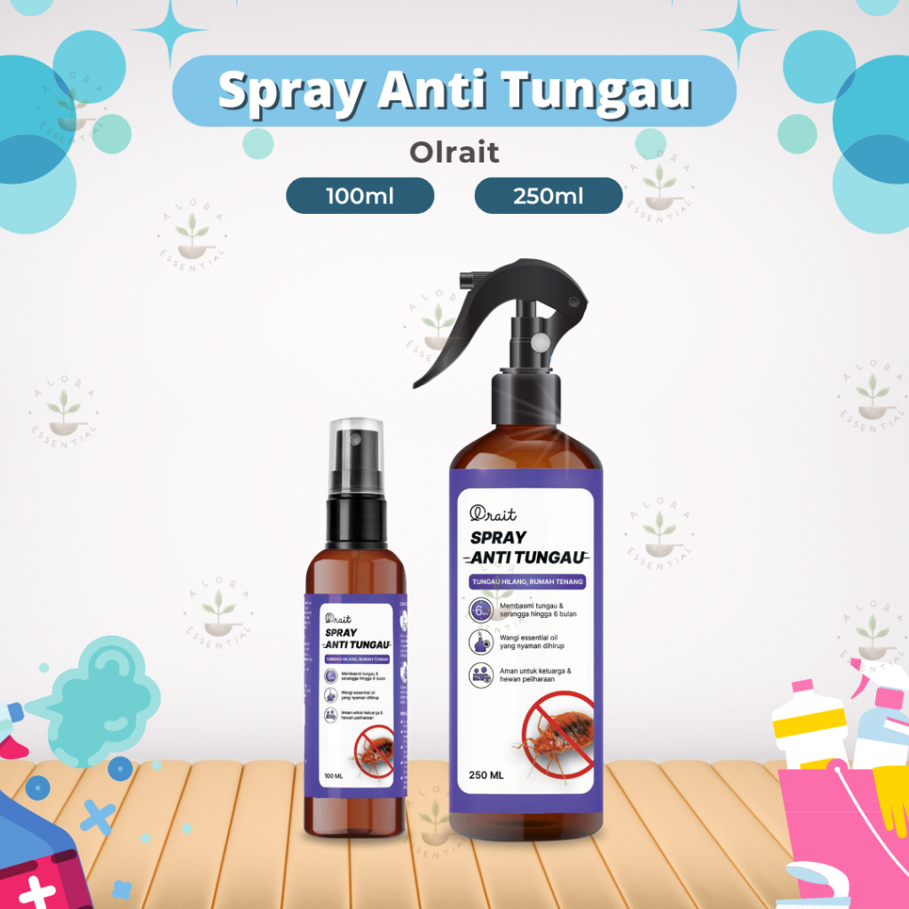 Olrait Spray Harum Anti Tungau Pembasmi Tungau Kasur dan Kutu Obat Tungau Racun Tungau Kasur Ampuh