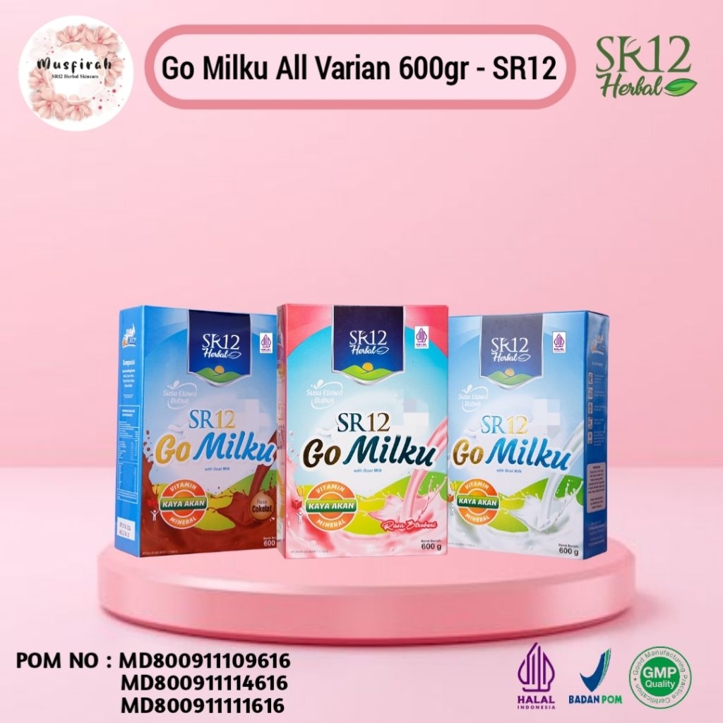 

SR12 Gomilku Susu Kambing Etawa Bubuk - 600gr Rasa Original Coklat Strawberry