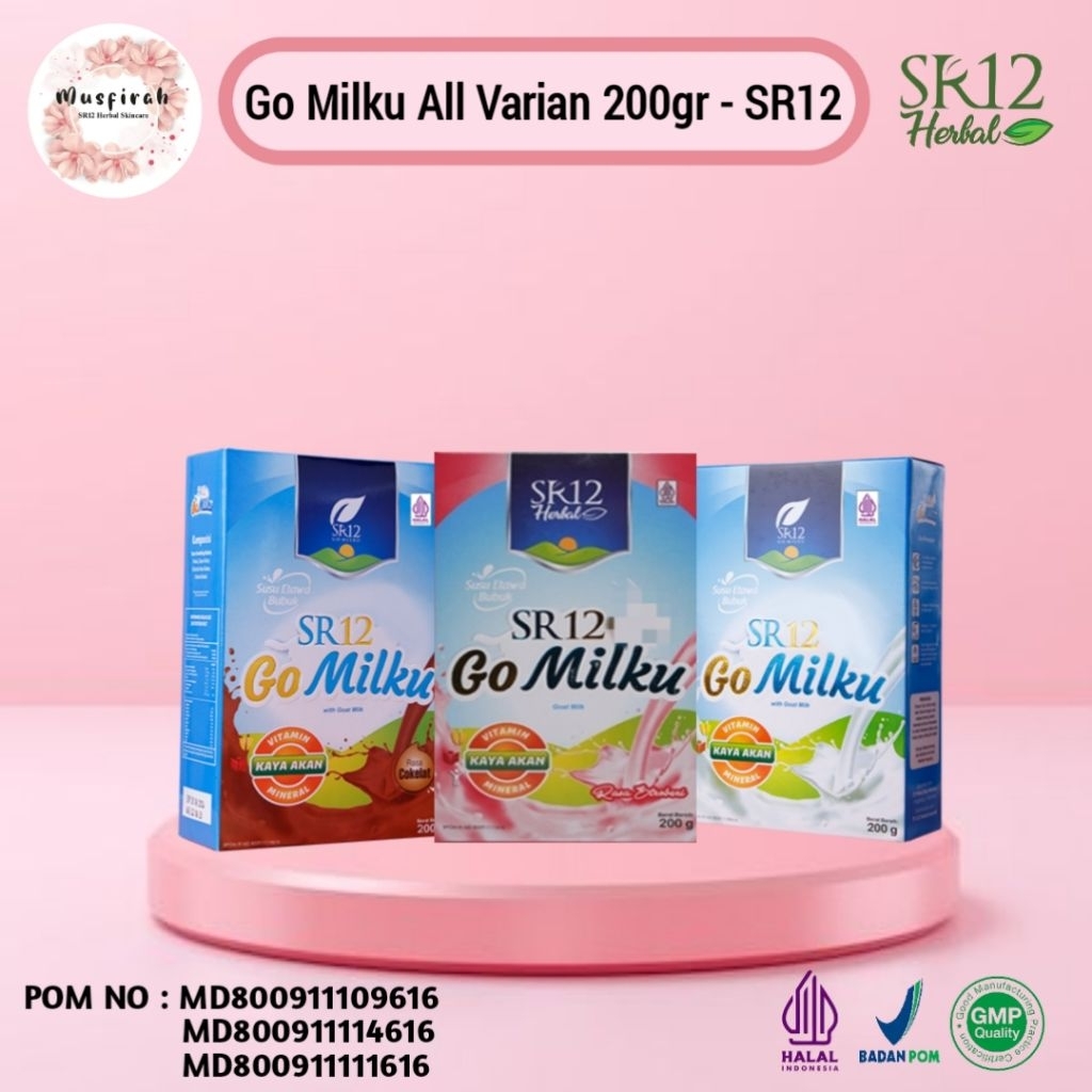 

SR12 Gomilku Susu Kambing Etawa Bubuk - 200gr Rasa Original Coklat Strawberry