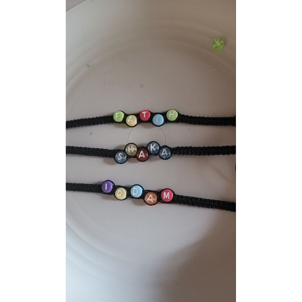 custom gelang nama anak gelang unisex gelang serut tali anak anak