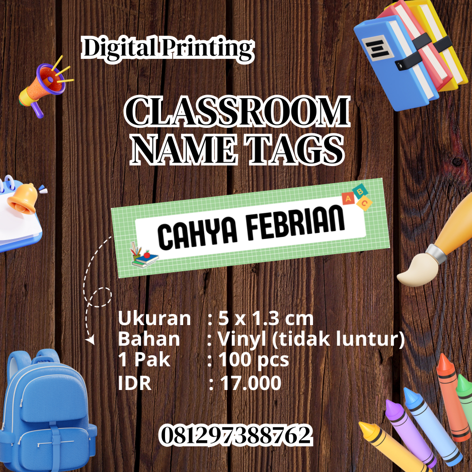 

Label Nama, Stiker Nama Anak Sekolah