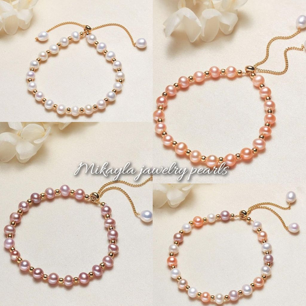Gelang mutiara lombok model serut