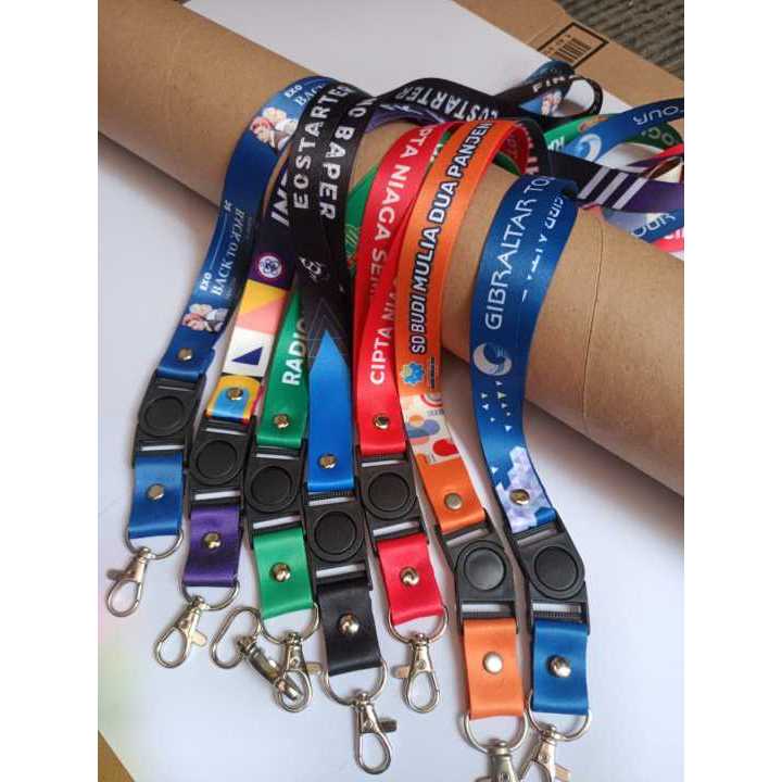 

Lanyard Custom Tali ID Card Cetak 2 Sisi Bahan Tali Tissue Premium Uk 2cm Murah Dan Cepat