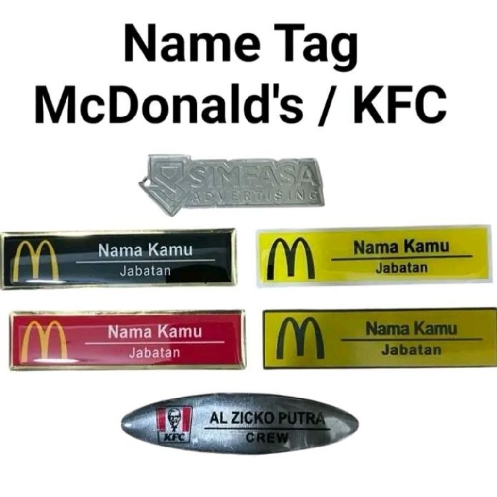 

Nametag/McDonald's/Id/Card/McDonald's