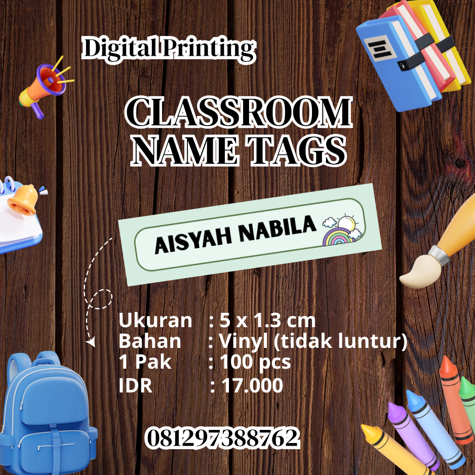 

Label Nama, Stiker Nama Anak Sekolah