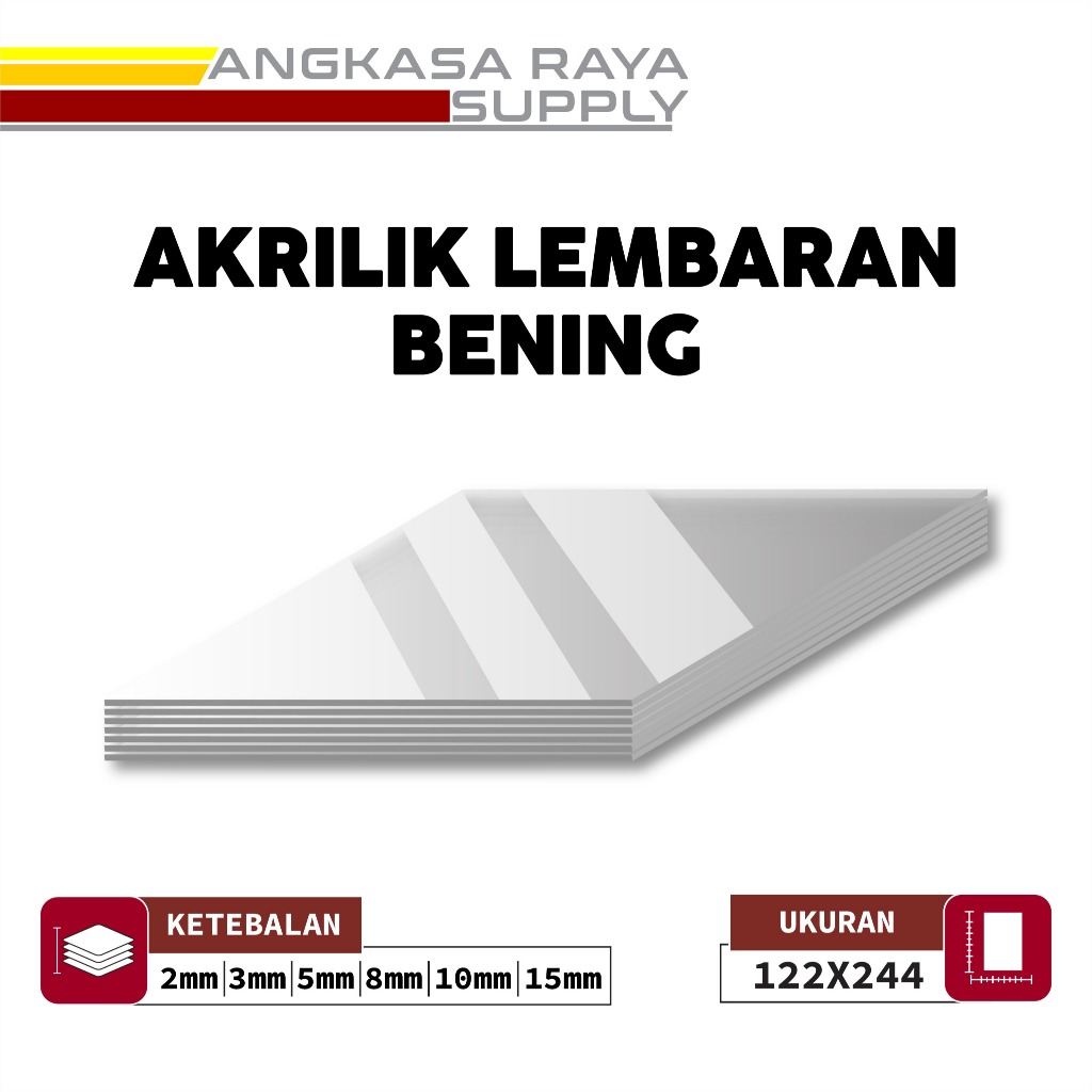 

Akrilik Bening 122x244 ketebalan 10mm/Acrylic Sheet Clear