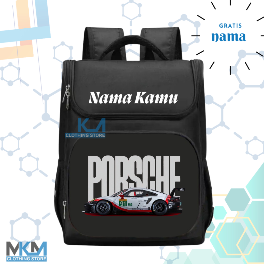 Mobil Balap I Tas Ransel Sekolah Anak TK/SD Super Car Porsche I Tas Sekolah Anak SD/TK Mobil Balap P