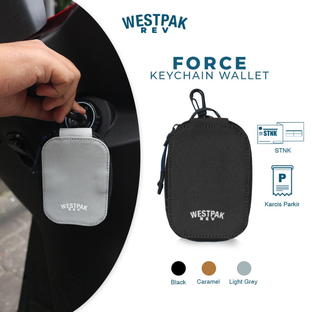 Keychain - Westpak REV Force - Gantungan Kunci Canvas Motor Dompet STNK Pria Wanita