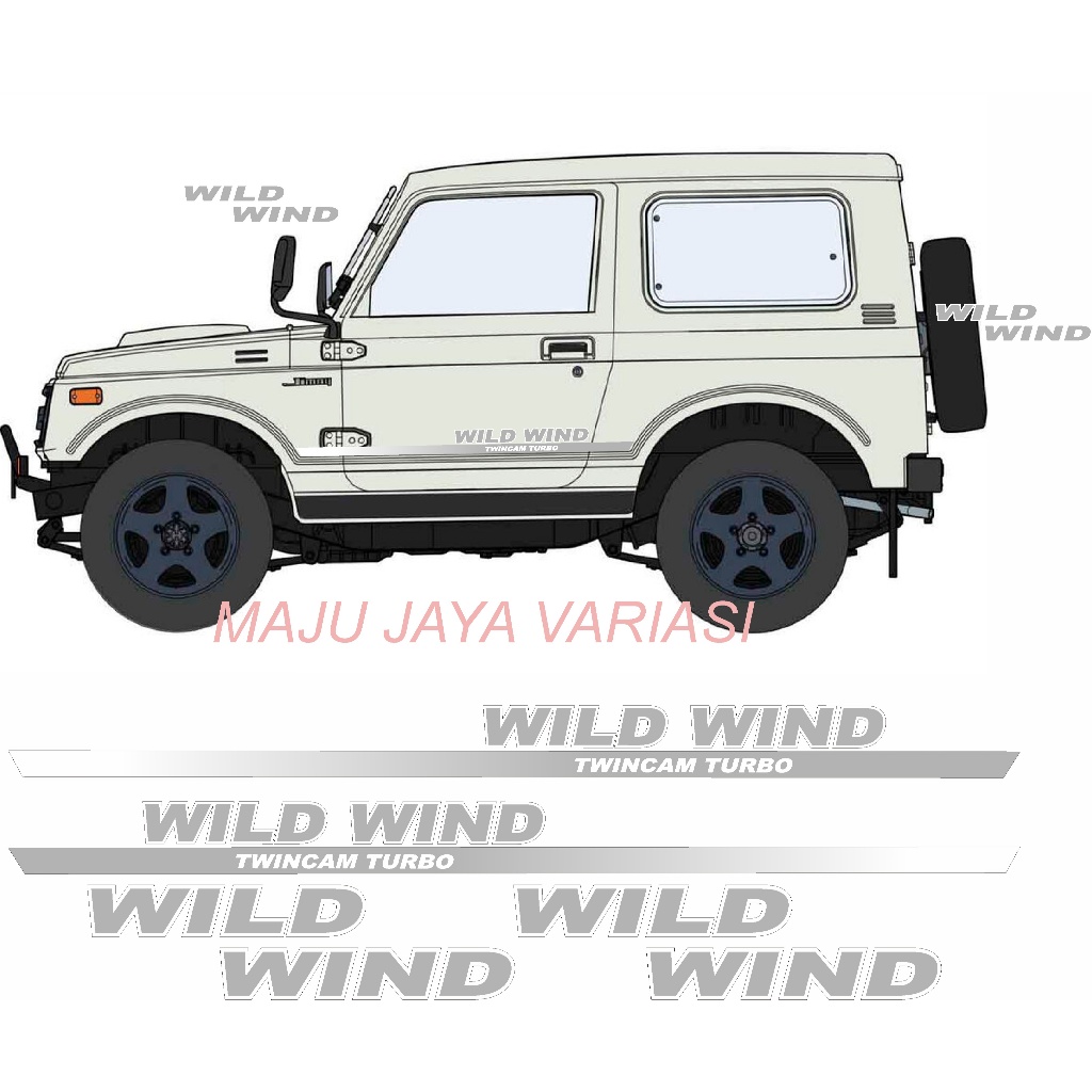 Striping stiker lis body samping wild win katana jimny twincam turbo