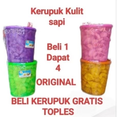

kerupuk kulit sapi toples 4liter dapat 4 NEW