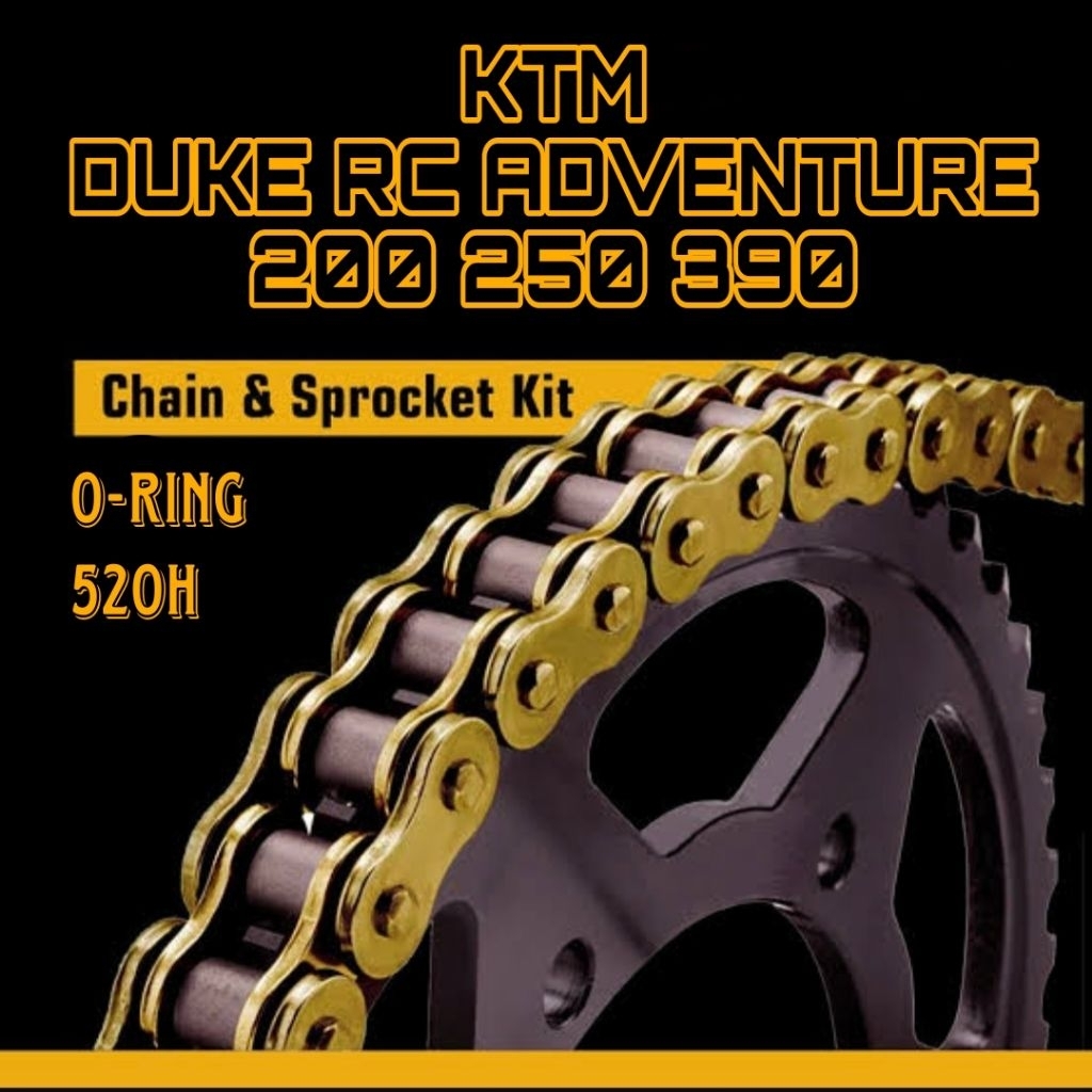 RANTAI KTM DUKE RC ADVENTURE TIPE ORING 520H HIGH QUALITY