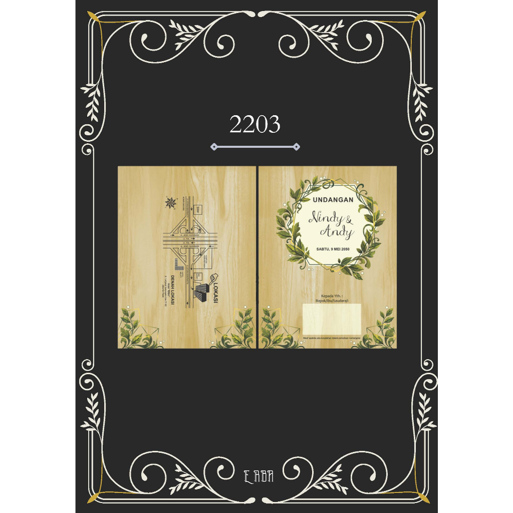 Cetak Undangan Pernikahan Erba 2203 Termurah Di Indonesia