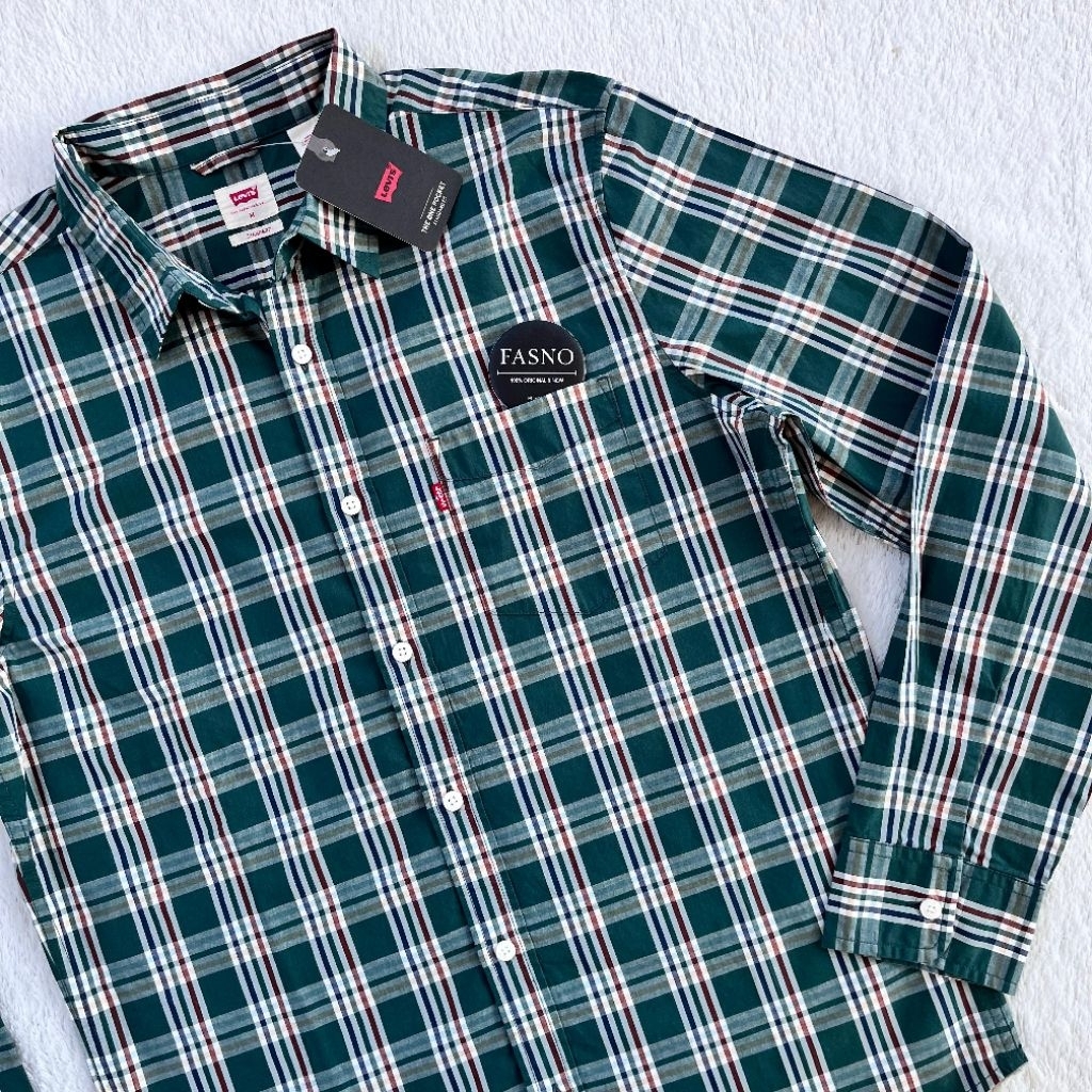 NEW & ORIGINAL Lv's Classic LS Shirt 1 Pocket,Dark Green.