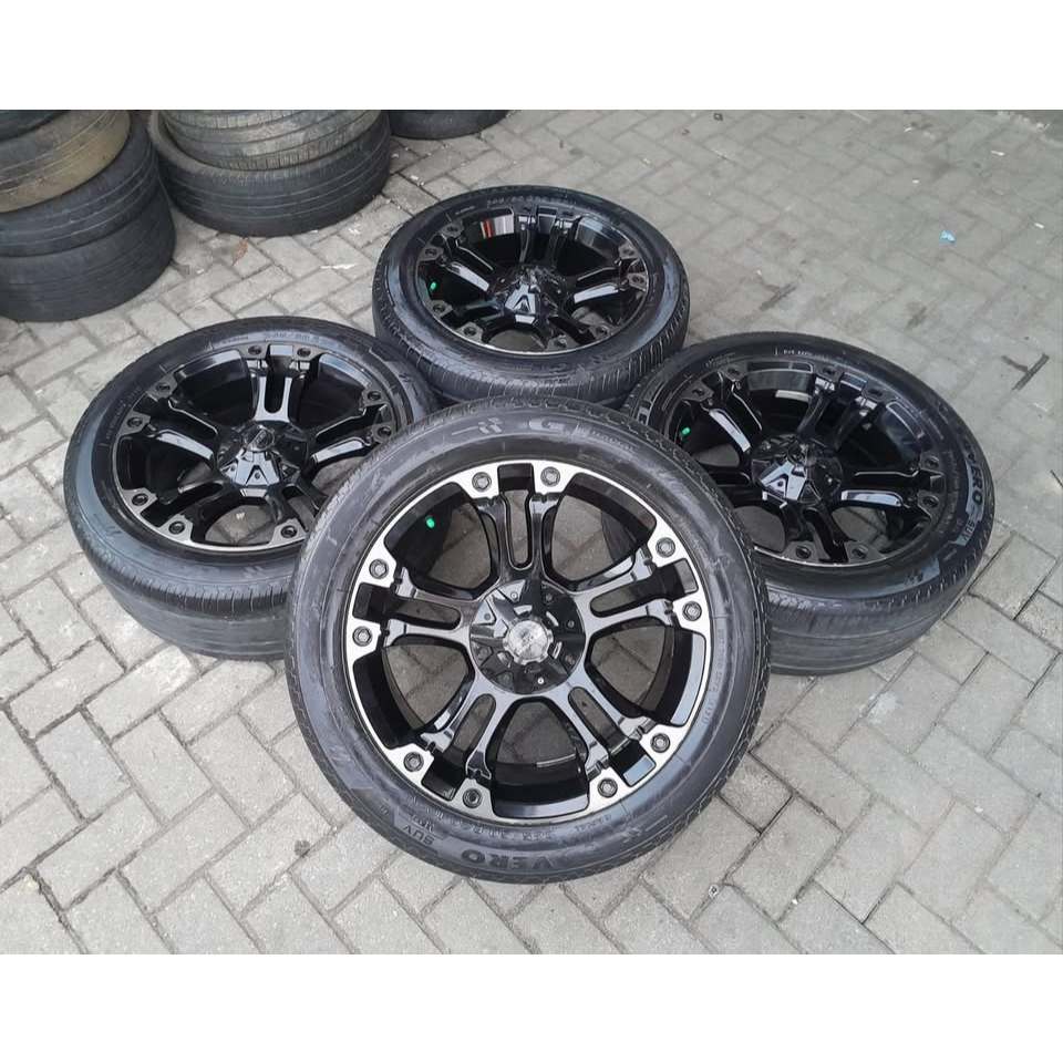 VELG MOBIL RACING SSW RING 20 LEBAR 8 LUBANG BAUT PCD 6X139 ET20  + BAN 265 50 R20 PELEK