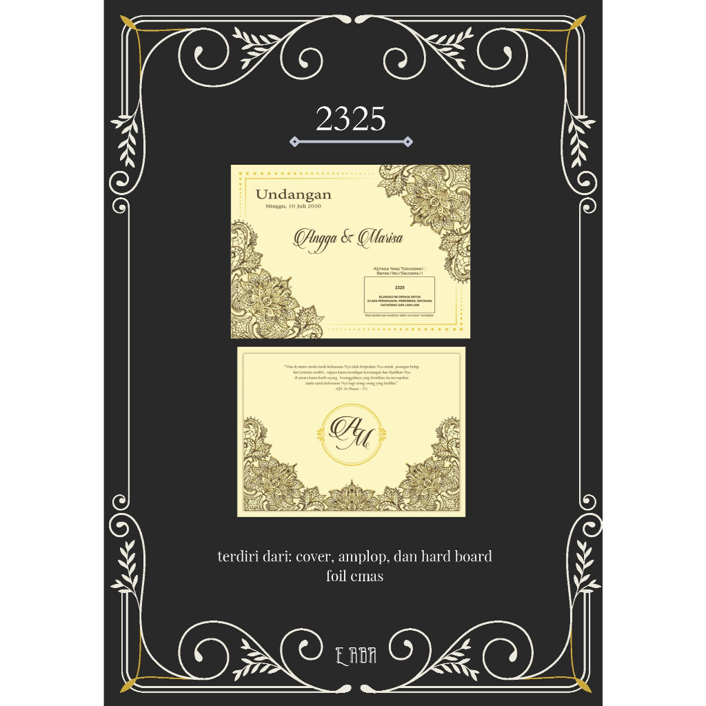 Cetak Undangan Pernikahan Erba 2325 Termurah Di Indonesia
