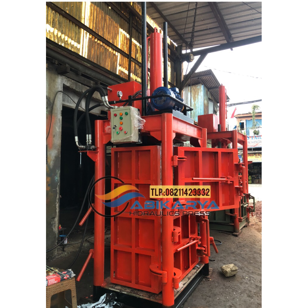 mesin press hidrolik kardus/pet/cocopet