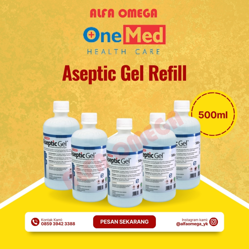 Aseptic Gel Onemed Refill 500ml/Hand Sanitizer Gel Onemed Refil 500ml