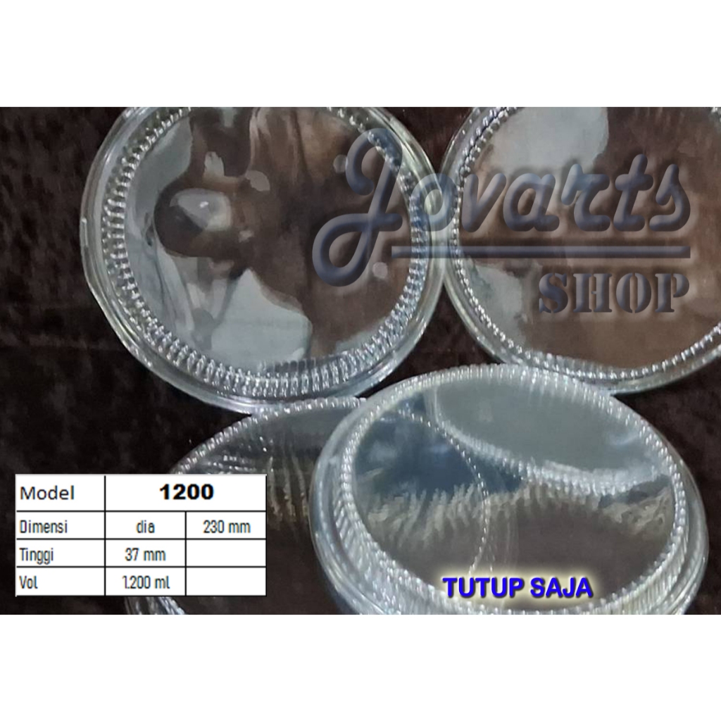 1200 TUTUP mika saja Cup Alumunium Foil Bulat tray