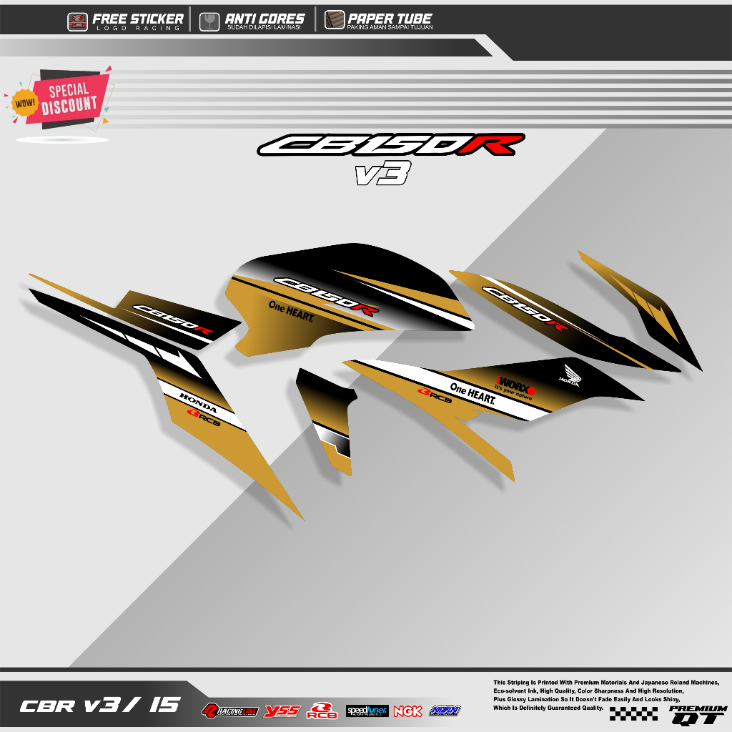 STRIPING CB150R V3 - STRIPING CB150R V3 NEW STREET FIRE - STIKER CB150R V3 SIMPEL 15