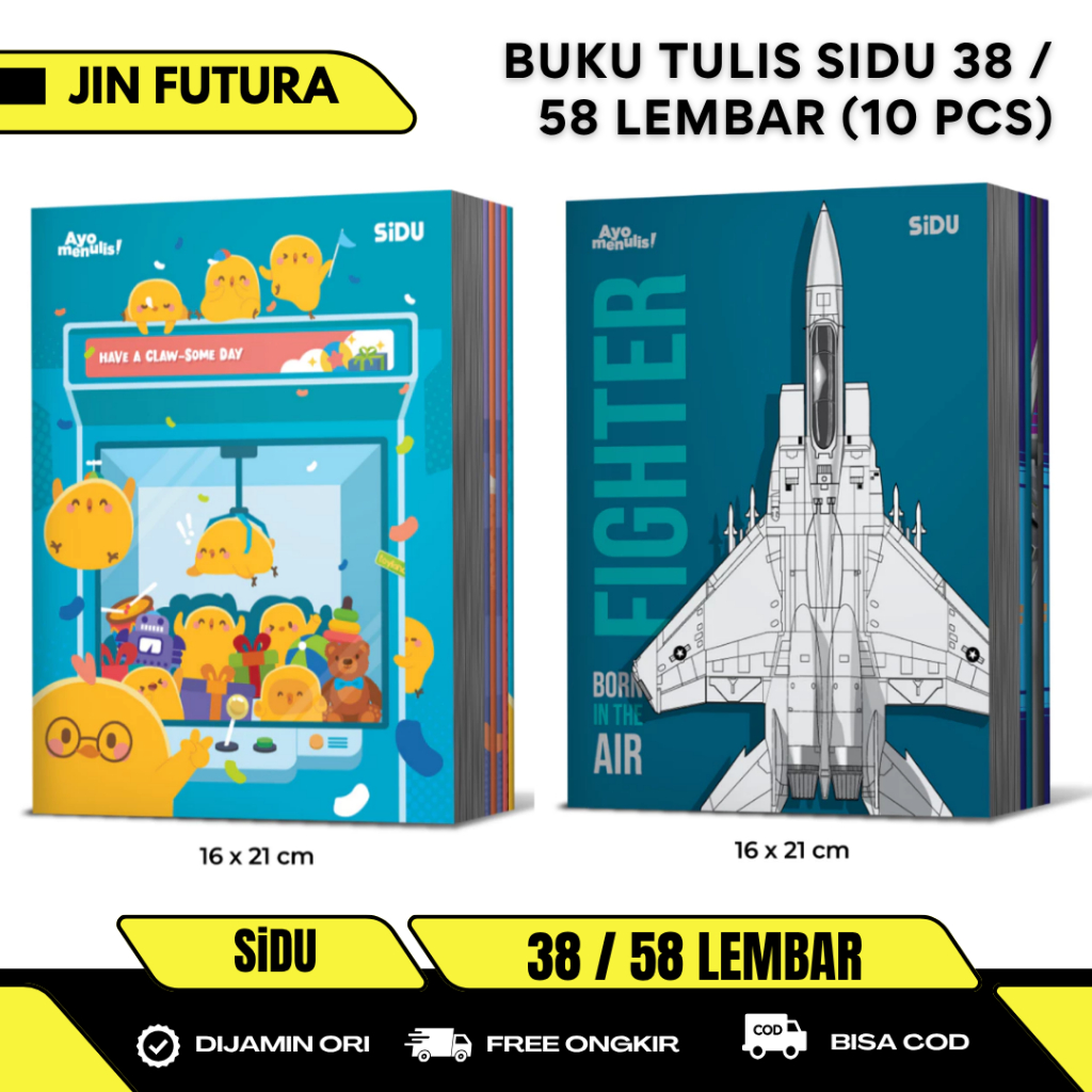 

(10 pcs) SiDU - Buku Tulis 38 58 Lembar Sinar Dunia 1 pack