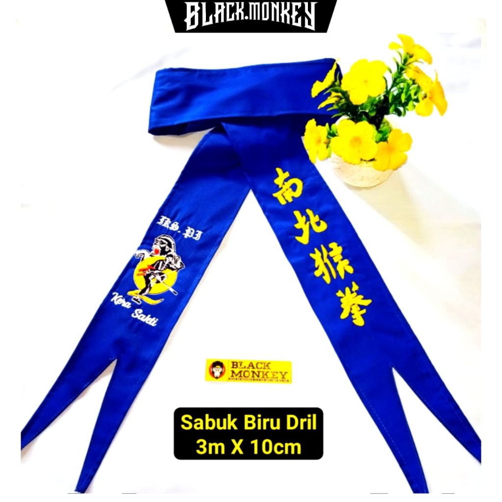 sabuk biru bahan dril PASANGAN IKSPI KERA SAKTI panjang 3meter