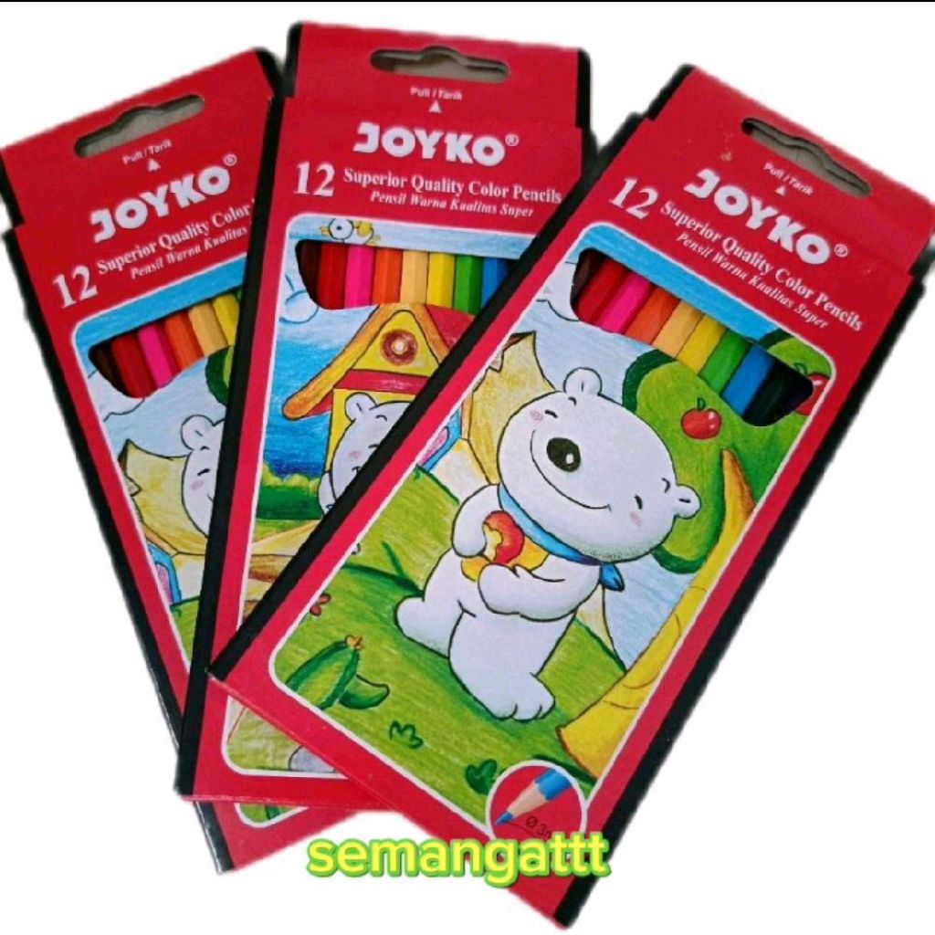 

Pensil warna joyko satu pack isi 12 panjang