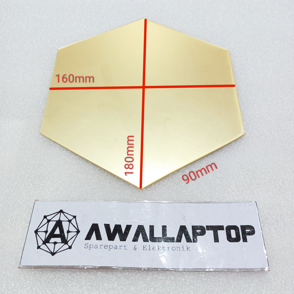 sticker akrilik acrylic kaca gold dekorasi dinding mirror