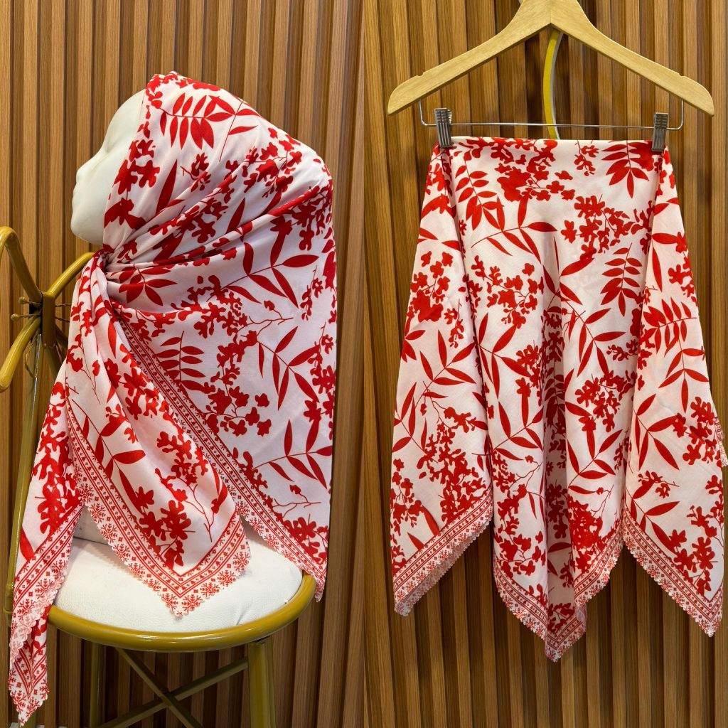 HIJAB VOAL MERAH PUTIH