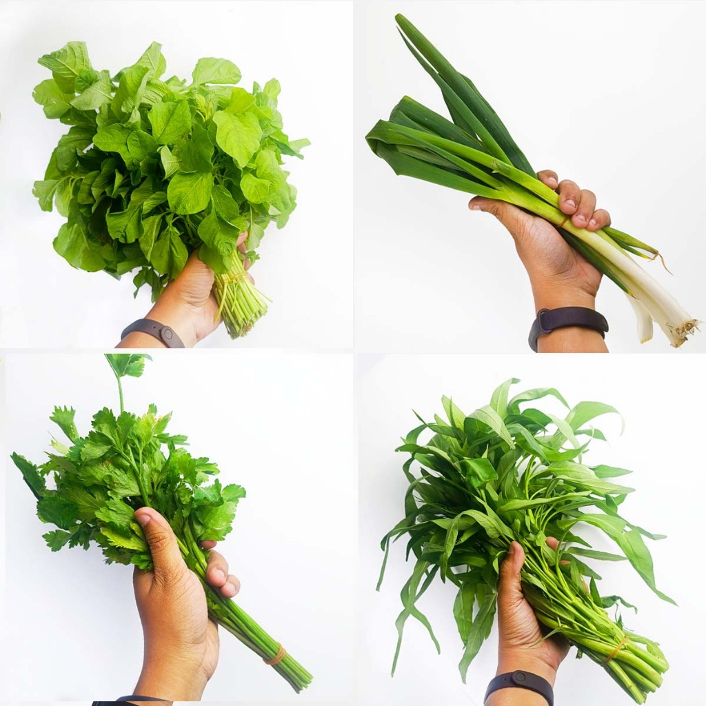 

Sayuran Segar Bayam, Kangkung, Daun Bawang, Seledri Fresh