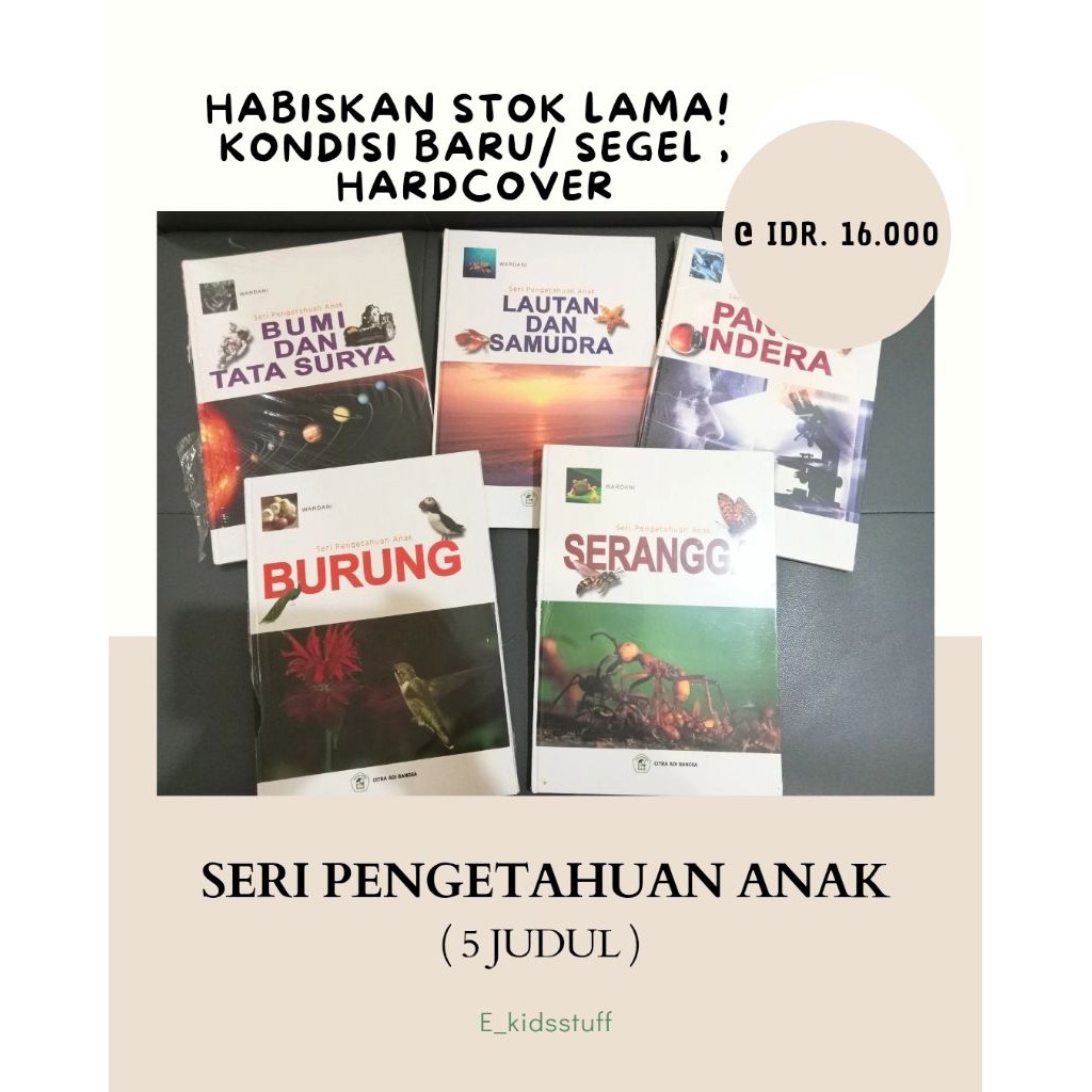 habiskan stok buku seri pengetahuan anak