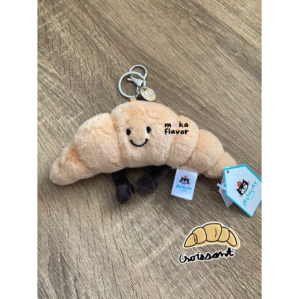 Gantungan kunci croissant / gantungan kunci kue croissant / gantungan kunci croissant jellycat / bag