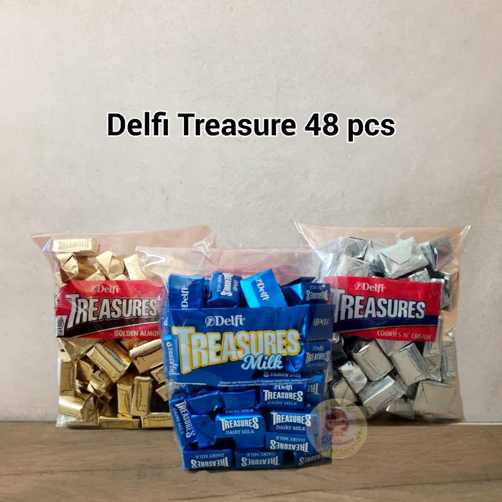 

Delfi treasure almond cookies & cream milk chocolate isi 48pcs ( ds bgr )