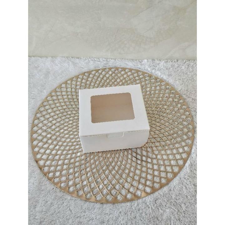 

(10 Pcs)Kotak Mika Jajanan Pasar 14x12x7cm Dus Brownies Mini Box Souvenir Laminasi