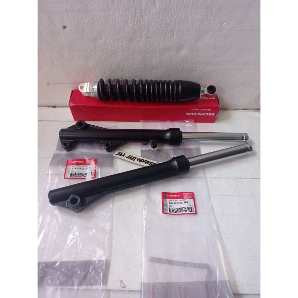 AS SHOCK TABUNG+SHOCKBREAKER HONDA GENIO BEAT DELUXE BEAT STREET LED SCOOPY LED 2020-2025 KODE- KOJ 