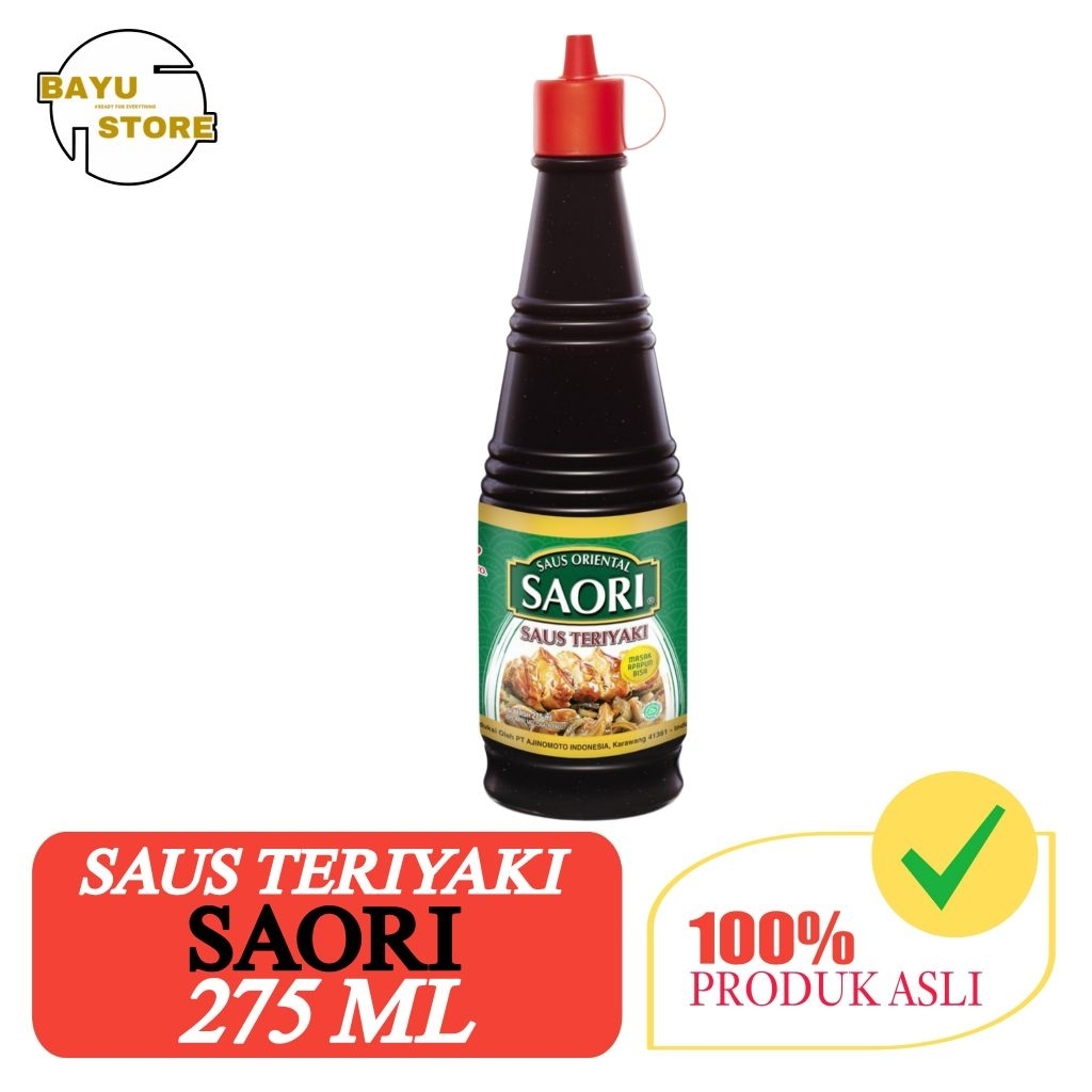 

Saori Saus Teriyaki 275ml - Saus Oriental Lezat dari Ajinomoto