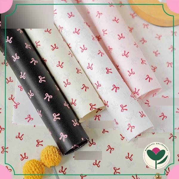 

Bow pattern sydney paper cellophane kertas serut motif pita buket bunga romantic flower bouquet MK2015